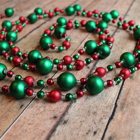 christmas tree beaded garland|vintage christmas garland beads.